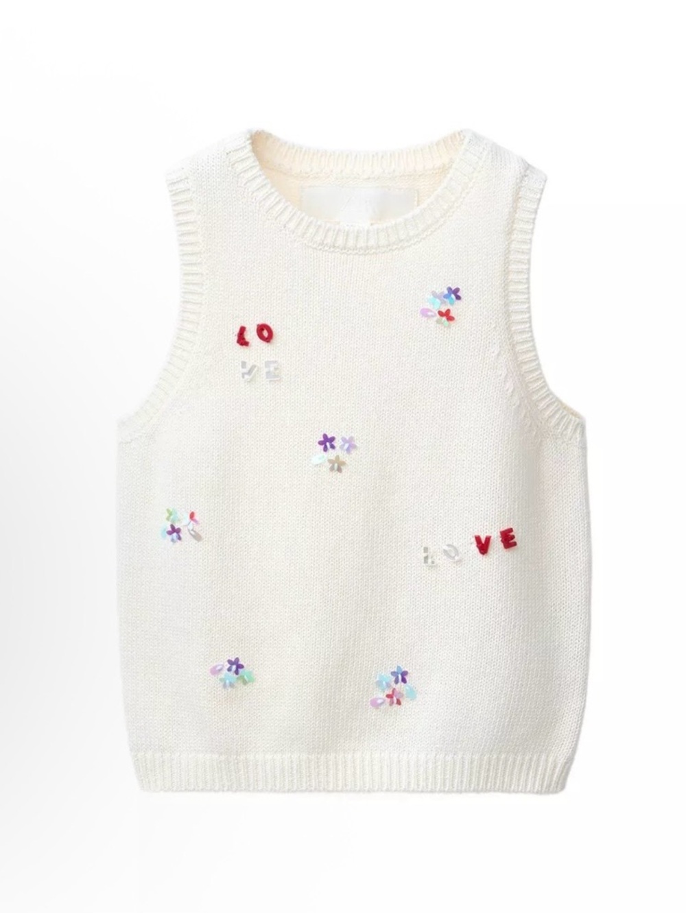 NWT Zara Beaded Knit Top